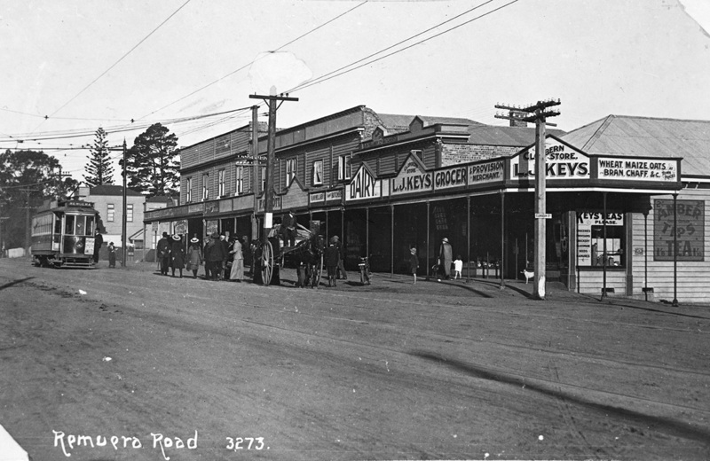 The current site of Ray White Remuera - Corner of Remuera Road & Clonbern Road (Circa 1910).