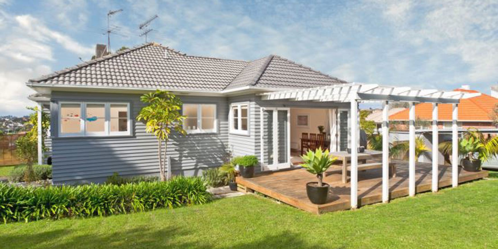 A stylish 1930s bungalow, a typical and popular feature of the Orakei area.